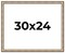 24x30 Refined Picture Frame with UV-Resistant Acrylic & Acid Free Backing, Available in 5 Finishes - Black, Blue, Gold, Silver, and White